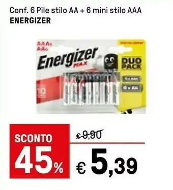 Iper La Grande Energizer6 Pile Stilo offerta