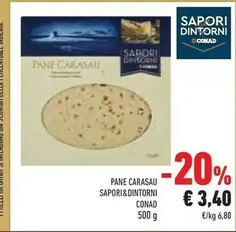 Conad Margherita Conad - Pane Carasau Sapori E Dintorni 500 G(ml) offerta