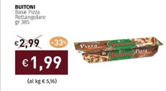 BUITONI Base Pizza Rettangolare gr 385