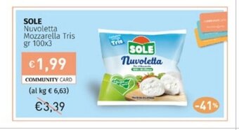 Prezzemolo e Vitale SOLE Nuvoletta Mozzarella Tris gr 100x3 offerta