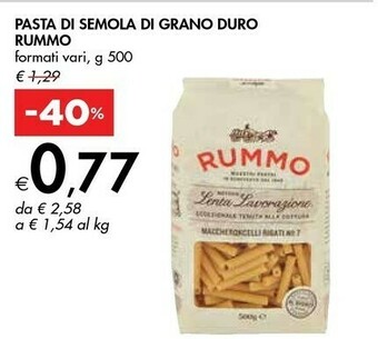 Bennet Rummo Pasta Di Semola Di Grano Duro offerta