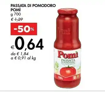 Bennet Pomì Passata Di Pomodoro 700 G(ml) offerta
