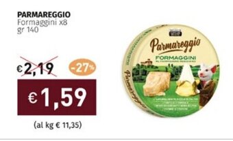 Prezzemolo e Vitale PARMAREGGIO Formaggini x8 gr 140 offerta