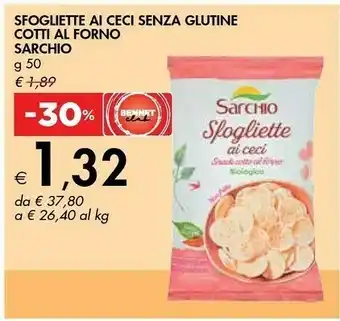 Sarchio Sfogliete Ai Ceci Senza Glutine Cotti Al Forno 50 G