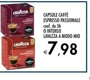 Bennet Lavazza Capsule Caffe Espresso Passionale offerta