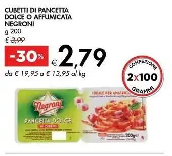 Bennet Negroni Cubetti Di Pancetta Dolce offerta