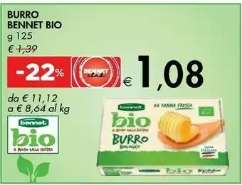 Bennet Bennet - Burro Bio 125 G offerta