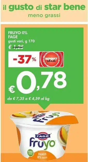 Bennet Fage Fruyo Limone 0% 170 G(ml) offerta