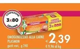 Bennet Plasmon Omogeneizzati Alla Carne 240 G offerta
