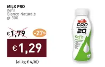 Prezzemolo e Vitale MILK PRO Kefir Bianco Naturale gr 300 offerta