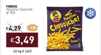 Prezzemolo e Vitale FINDUS Patatine Classiche gr 900 offerta
