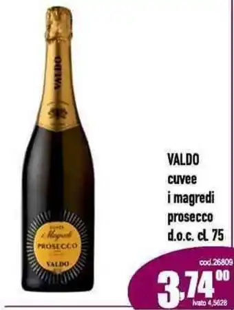 VALDO cuvee i magredi prosecco d.o.c. cl. 75