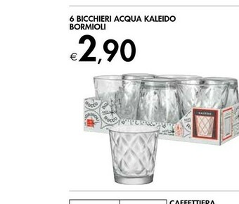 Bennet Bormioli Rocco 6 Bicchieri Acqua Kaleido offerta