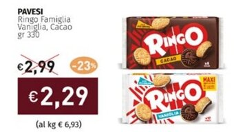 Prezzemolo e Vitale PAVESI Ringo Famiglia Vaniglia, Cacao gr 330 offerta