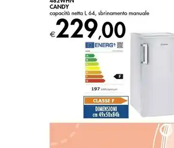 Bennet Candy CCTUS 482WHN Congelatore Libera Installazione 64 L F Bianco offerta