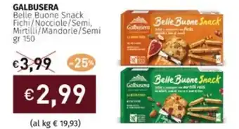 Prezzemolo e Vitale GALBUSERA Belle Buone Snack Fichi 150 gr offerta