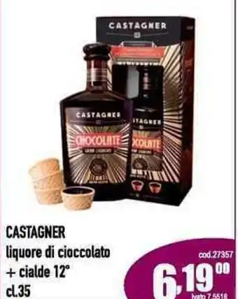 Del Prete Distribuzioni CASTAGNER liquore di cioccolato + cialde 12" cl 35 offerta