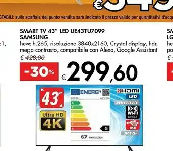 Samsung UE43TU7099 43" Smart TV 4K Ultra HD WI-FI