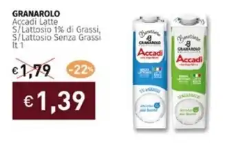 Prezzemolo e Vitale GRANAROLO Accadi Latte S/Lattosio 1% di Grassi, S/Lattosio Senza Grassi It 1 offerta