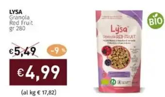 Prezzemolo e Vitale LYSA Granola Red Fruit gr 280 offerta