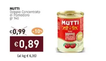 Prezzemolo e Vitale MUTTI Doppio Concentrato di Pomodoro 140 gr offerta