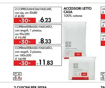 Bennet Casa 2 Copriguanciali Fasciati Con Zip offerta
