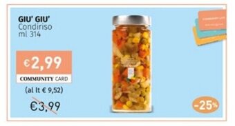 Prezzemolo e Vitale GIƯ GIỮ Condiriso ml 314 offerta