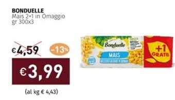 Prezzemolo e Vitale BONDUELLE Mais 2+1 in Omaggio gr 300x3 offerta