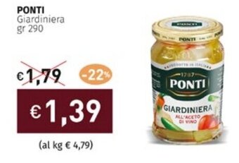 Prezzemolo e Vitale PONTI Giardiniera gr 290 offerta