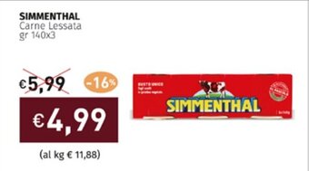 Prezzemolo e Vitale SIMMENTHAL Carne Lessata gr 140x3 offerta
