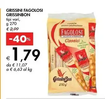 Bennet Grissin bon Fagolosi Gusto Classico 270 G(ml) offerta