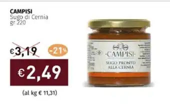 Prezzemolo e Vitale CAMPISI Sugo di Cernia gr 220 offerta