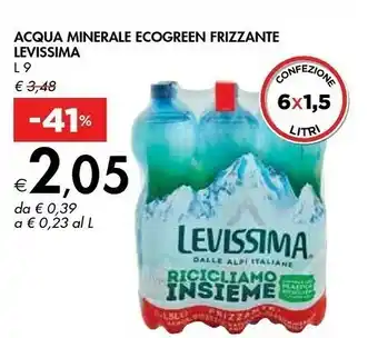 Bennet Levissima Acqua Frizzante offerta