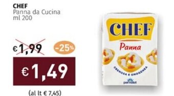 Prezzemolo e Vitale CHEF Panna da Cucina ml 200 offerta