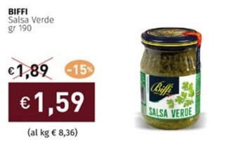 Prezzemolo e Vitale BIFFI Salsa Verde gr 190 offerta