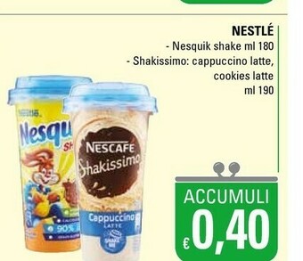 Basko Nestlè Nestlè - Nesquik Shake 180 g(ml) offerta