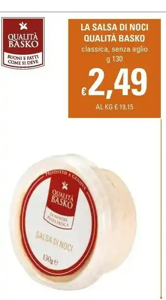 Basko Basko La Salsa Di Noci offerta