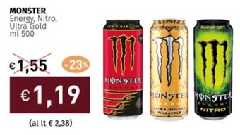 Prezzemolo e Vitale MONSTER Energy, Nitro, Ultra Gold ml 500 offerta