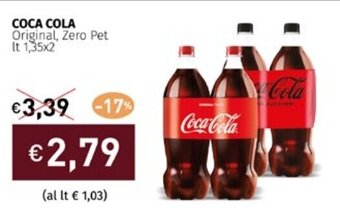 Prezzemolo e Vitale COCA COLA Original, Zero Pet It 1,35x2 offerta