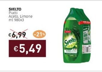 Prezzemolo e Vitale SVELTO Piatti Aceto, Limone ml 980x3 offerta