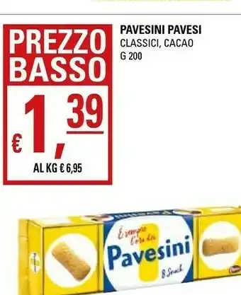Basko Pavesi Pavesi - Pavesini al Cacao 200 g(ml) offerta