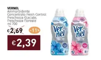 Prezzemolo e Vitale VERNEL Ammorbidente Concentrato Fresh Control Freschezza Glaciale, Freschezza Floreale ml 700 offerta