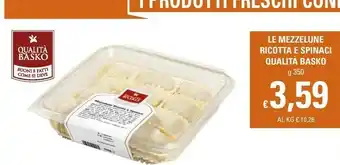 Basco Le Mezzelune Ricotta E Spinaci