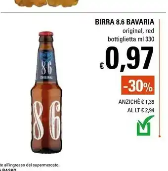 Basko Primia Bavaria Birra 8.6 Original/ Red offerta