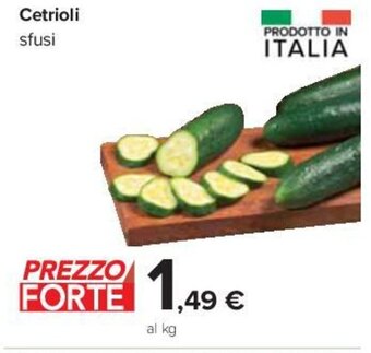 Carrefour Cetrioli sfusi offerta