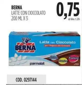Carico Cash & Carry Berna Latte con Cioccolato 200ml x 3 offerta