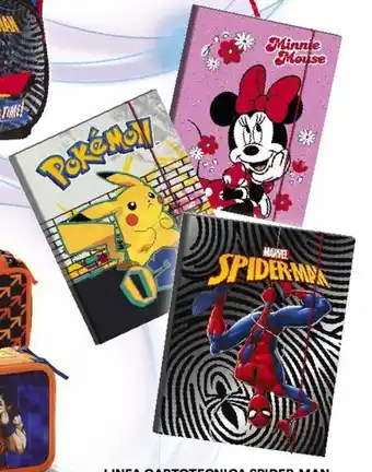 LINEA CARTOTECNICA SPIDER-MAN THE GREATEST HERO, POKÉMON O MINNIE M IS FOR MOUSE