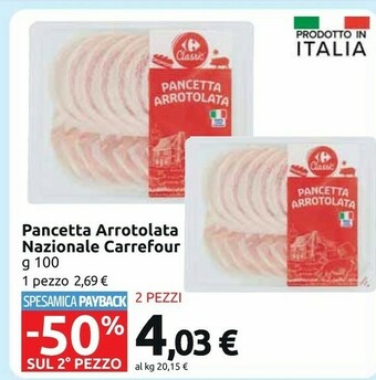 Carrefour Market Pancetta offerta