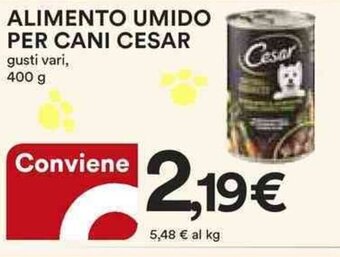 Ipercoop ALIMENTO UMIDO PER CANI CESAR gusti vari, 400 g offerta