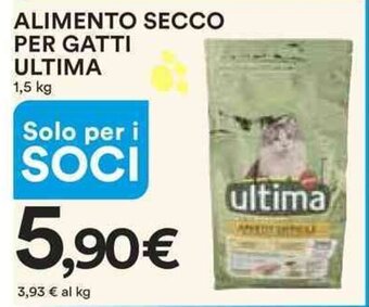 Ipercoop ALIMENTO SECCO PER GATTI ULTIMA 1,5 kg offerta